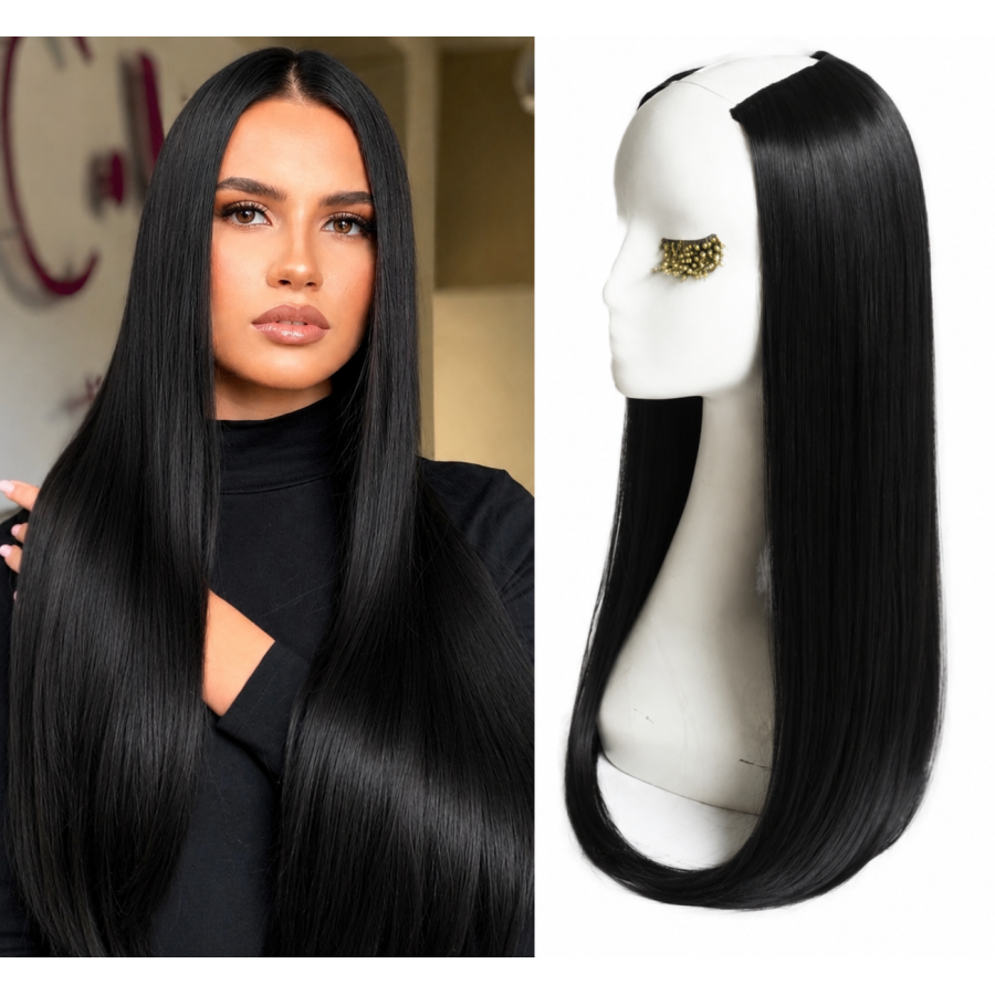 Extensii Front Lace (Semiperuca) DeLuxe Negru Intens